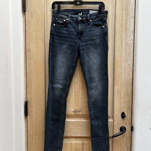 Rag & Bone — Cate Mid-Rise Skinny — Black Opal — Size 28